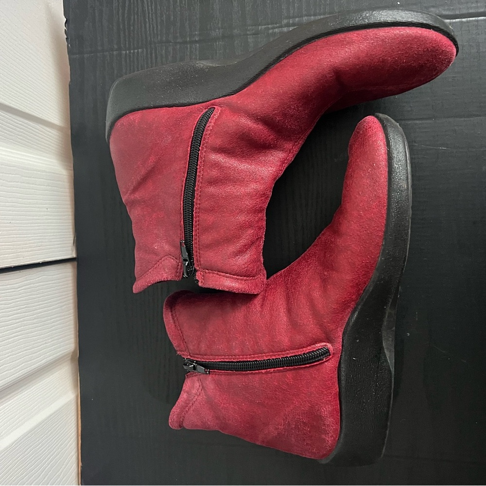 Arcopedico L19 Red Ankle Boots US 8 EU 39 - Picture 5 of 12